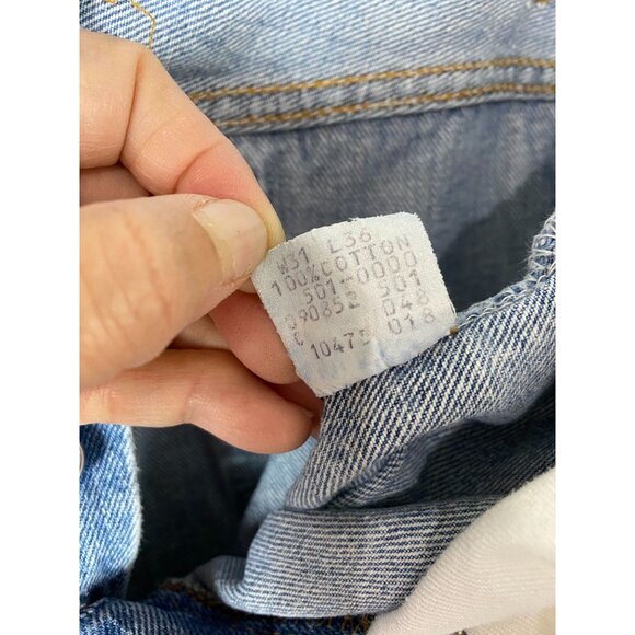 VTG Y2k Levi's 501xx Original Fit Button Fly Straight Leg Denim Jeans W28 E294 - Picture 3 of 6